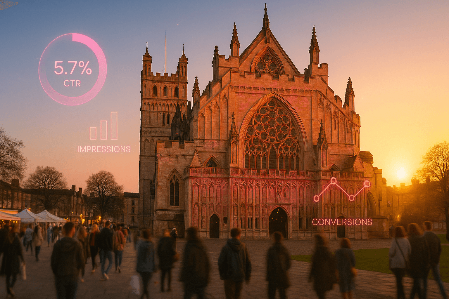 Google Ads Agency Exeter Devon | PPC Management Services | Pink Frog Studio - No contracts, 3-5x ROAS for EX postcodes Google Ads Management Exeter Devon - Expert PPC agency near Exeter Cathedral managing campaigns for 4,800+ local businesses | Target 136,000+ residents with pay-per-click advertising