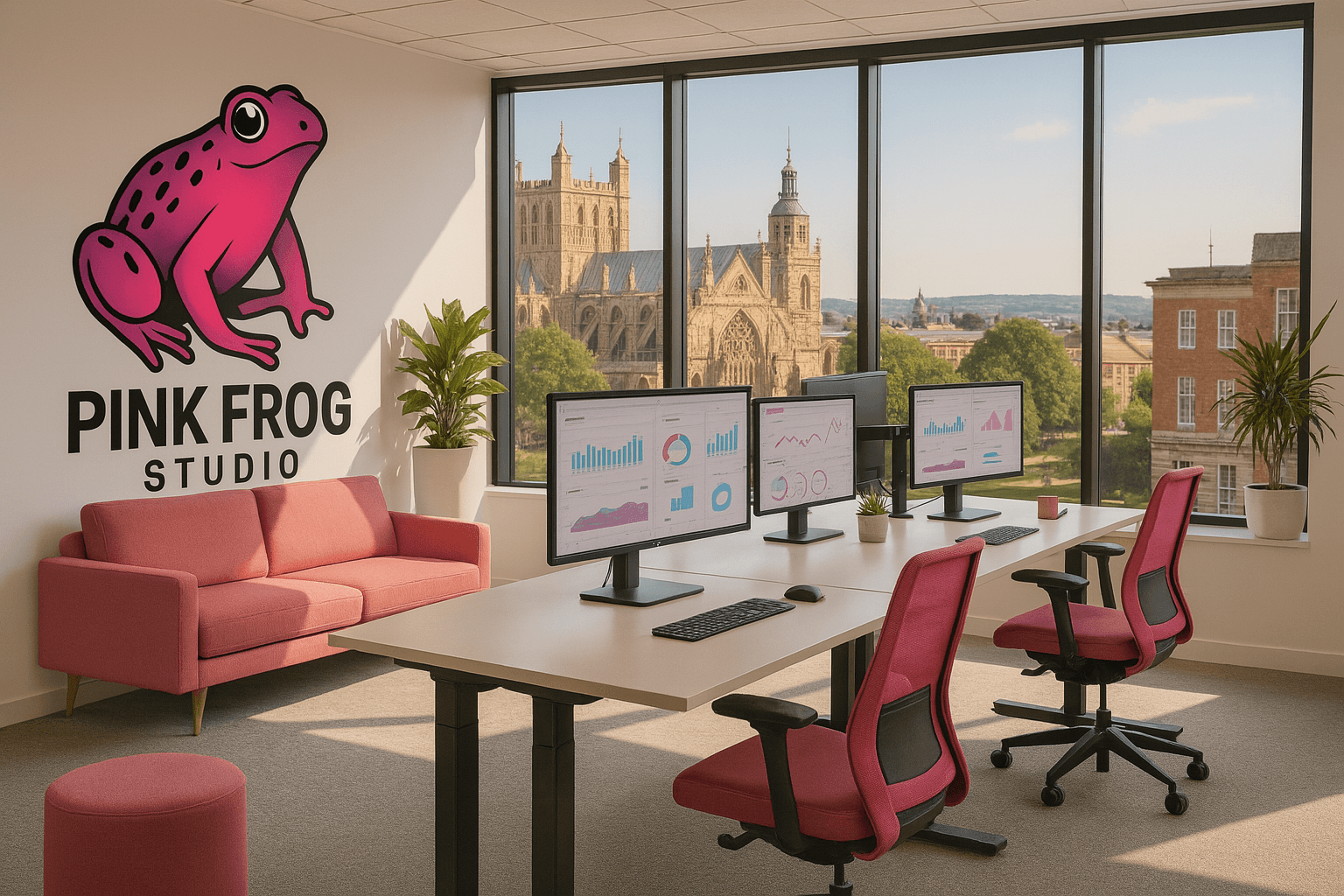 Pink Frog Studio serving Devon businesses Professional digital marketing environment in Exeter