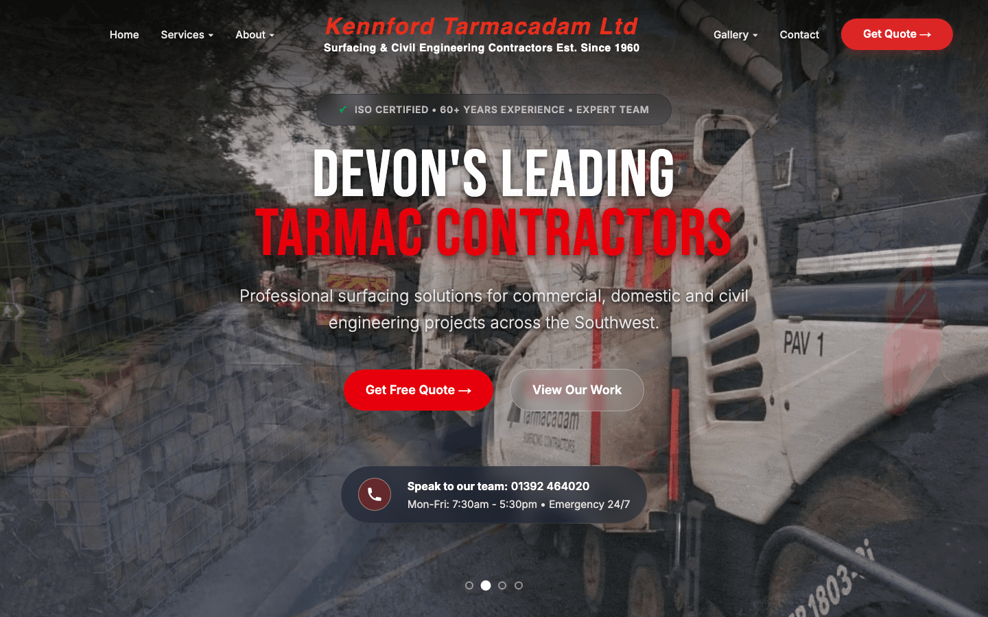 Kennford Tarmacadam — site fold