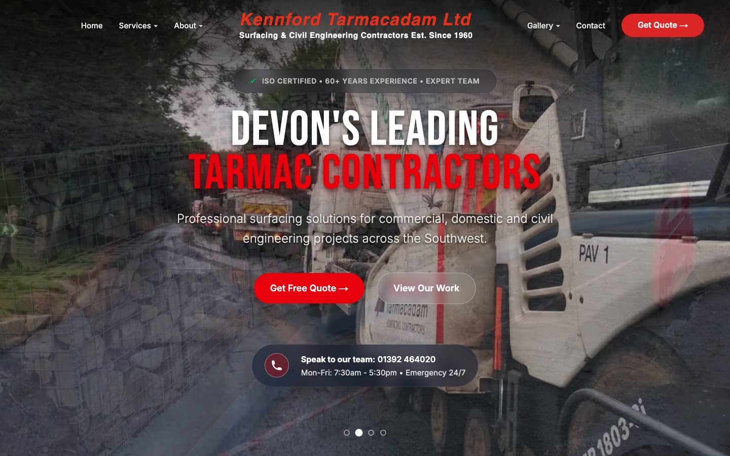 Kennford Tarmacadam — real client work, a project by Pink Frog Studio