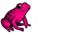 Pink Frog Studio Digital Business Logo